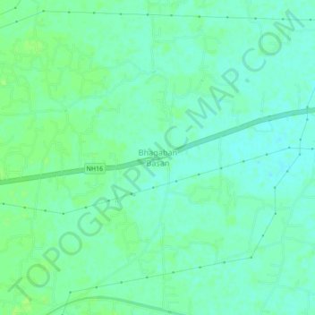 Bhagaban Basan topographic map, elevation, terrain