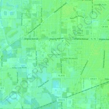 Cortez Estates topographic map, elevation, terrain