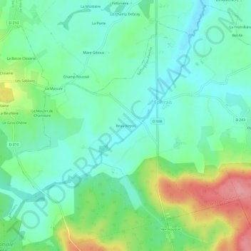 Beau Repos topographic map, elevation, terrain