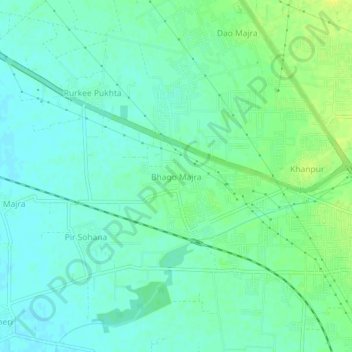 Bhago Majra topographic map, elevation, terrain
