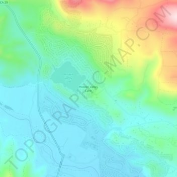 Hidden Valley Lake topographic map, elevation, terrain