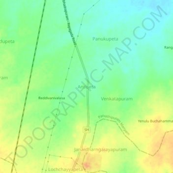 Antipeta topographic map, elevation, terrain