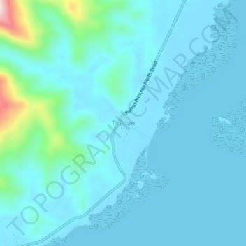 Tinitian topographic map, elevation, terrain