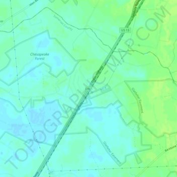 Eden topographic map, elevation, terrain