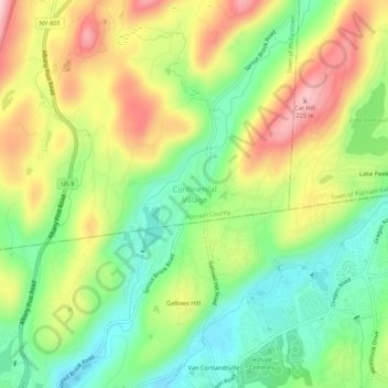 Continental Village topographic map, elevation, terrain