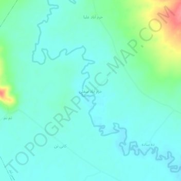 Khorramabad-e Sofla topographic map, elevation, terrain