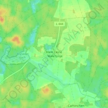 Klein Leine topographic map, elevation, terrain