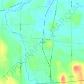 Junction topographic map, elevation, terrain