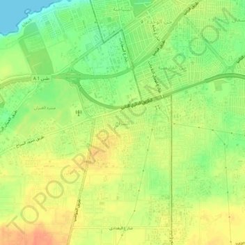 Assarraj topographic map, elevation, terrain