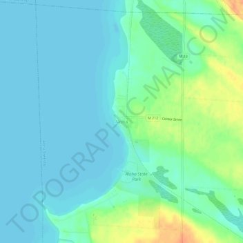 Aloha topographic map, elevation, terrain