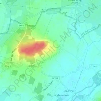 La Roche Abilen topographic map, elevation, terrain