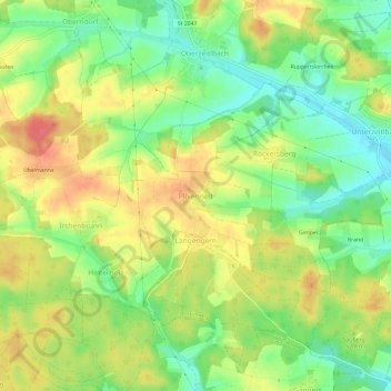 Plixenried topographic map, elevation, terrain