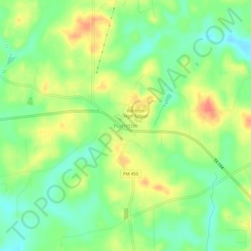 Harleton topographic map, elevation, terrain