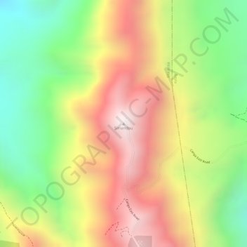 Simandou topographic map, elevation, terrain