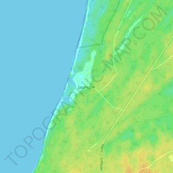 Jaunupe topographic map, elevation, terrain
