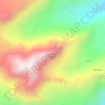 Marathon Mountain topographic map, elevation, terrain