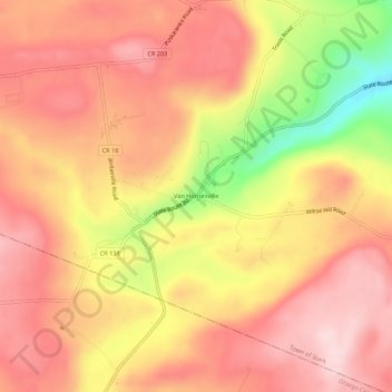 Van Hornesville topographic map, elevation, terrain