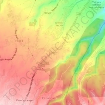 Lumil topographic map, elevation, terrain