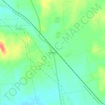 Singleton topographic map, elevation, terrain