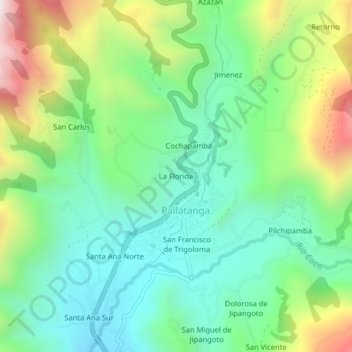 La Florida topographic map, elevation, terrain