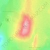 Krafla topographic map, elevation, terrain