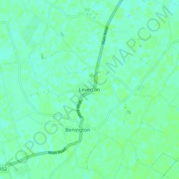 Leverton topographic map, elevation, terrain