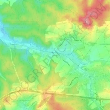 Kruichen topographic map, elevation, terrain