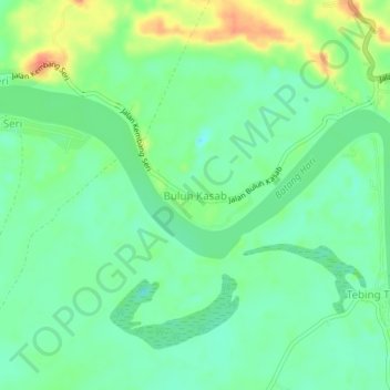 Buluh Kasab topographic map, elevation, terrain