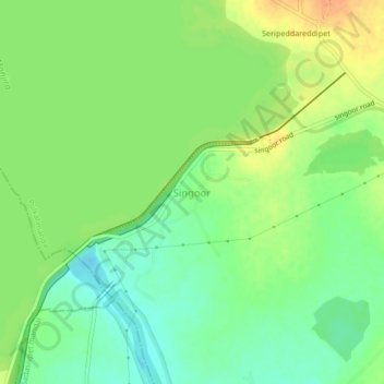 Singoor topographic map, elevation, terrain