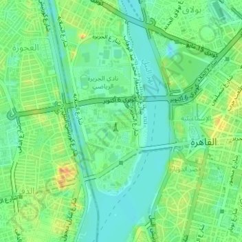 Zamalek tree topographic map, elevation, terrain