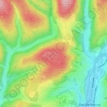 Burgfeld topographic map, elevation, terrain
