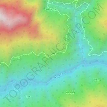 Lee topographic map, elevation, terrain