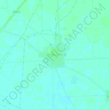 Chohla Sahib topographic map, elevation, terrain