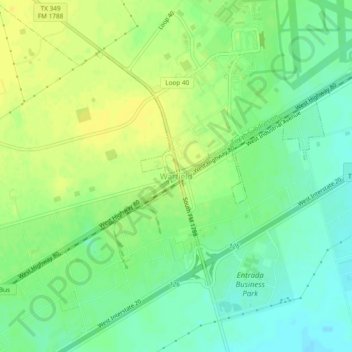 Warfield topographic map, elevation, terrain