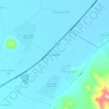 Guyj Ali Tappeh topographic map, elevation, terrain