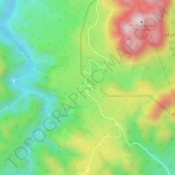 Mahagnao topographic map, elevation, terrain