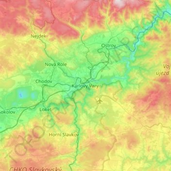 Carlsbad topographic map, elevation, terrain