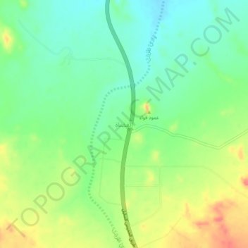 الغضاة topographic map, elevation, terrain
