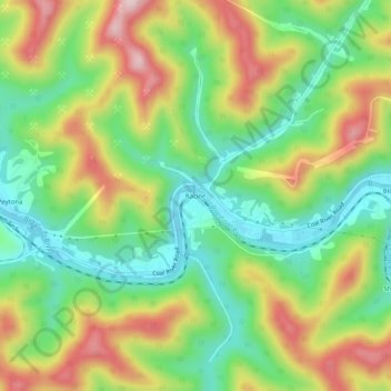 Racine topographic map, elevation, terrain