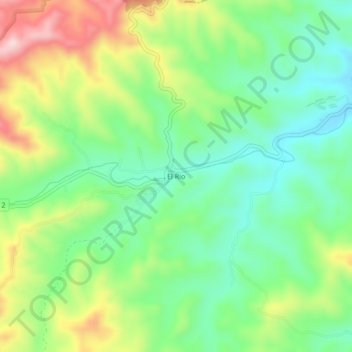 El Río topographic map, elevation, terrain