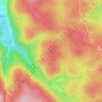 Bucheben topographic map, elevation, terrain