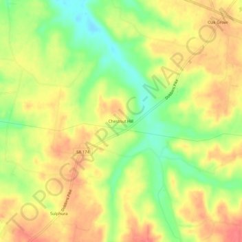 Chestnut Hill topographic map, elevation, terrain