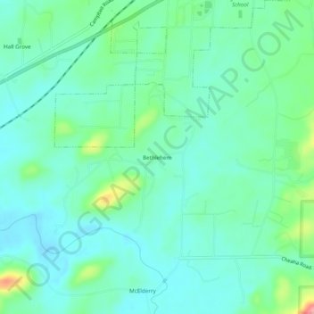 Bethlehem topographic map, elevation, terrain