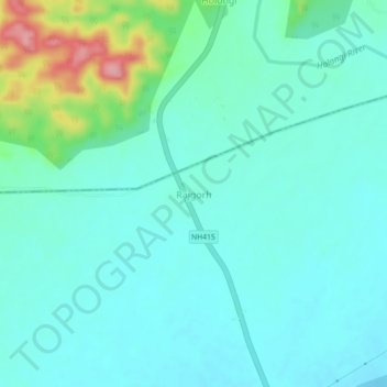 Rajgorh topographic map, elevation, terrain