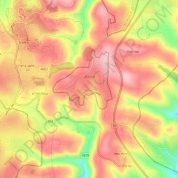 Biteen topographic map, elevation, terrain