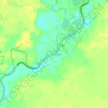 Kadun Jaya topographic map, elevation, terrain