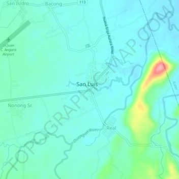 Barangay 4 topographic map, elevation, terrain