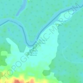 La Victoria (Pacoa) topographic map, elevation, terrain