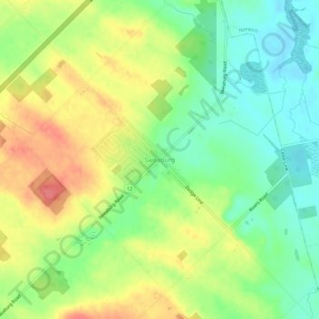Sweaburg topographic map, elevation, terrain