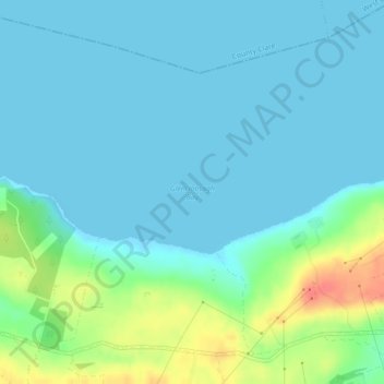 Glencloosagh Bay topographic map, elevation, terrain